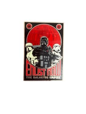 Disney Star Wars Enlist Now Galactic Empire Pin Red & Black